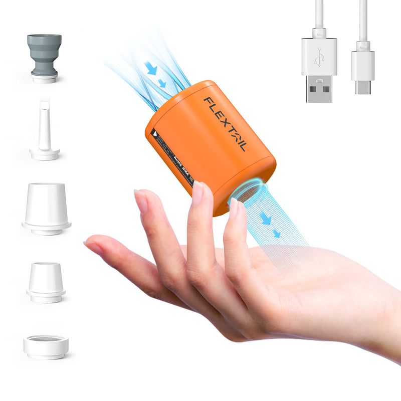 FLEXTAIL TINY PUMP 2 - Electric Air Pump 4kPa Portable Camping Pump for Air Bed Sleeping Pads Vacuum Bag Pool Floats