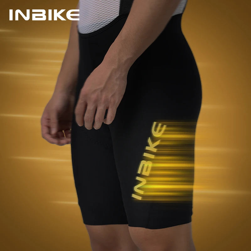 INBIKE Men's Cycling Bike Bib Shorts 4D Padded Breathable Summer Road Bike Biking Clothing for Cycle Bicycle Bib Tights Padding