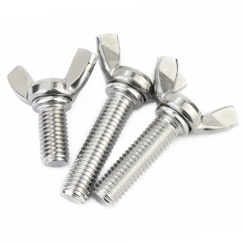 DIVEDEER 1/2/5pcs M3 M4 M5 M6 M8 M10 Hand Tighten Screws Butterfly Bolt Wing Thumb Screw Claw A2-70 Stainless Steel