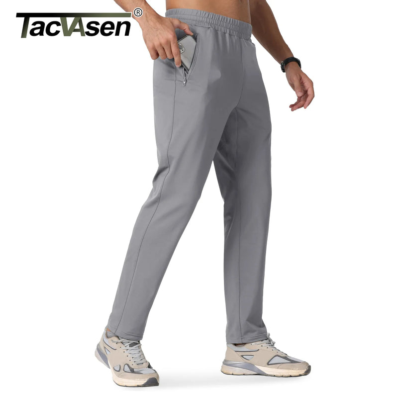 TACVASEN Winter Fleece Sweatpants Mens Thermal Warm Work Pants Waterproof Outdoor Sport Running Pants Jogger Casual Trousers