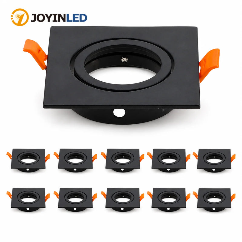 ស៊ុមតុបតែងភ្លើង LED រាងការ៉េ JOYINLED 1/10PCS GU5.3 MR16 GU10 ចង្កៀងពិដានសម្រាប់បំភ្លឺ មានរន្ធដោត