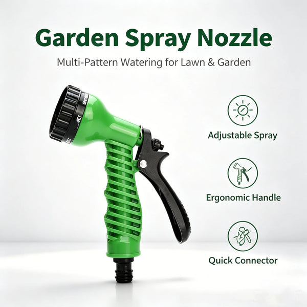 Multifunctional Plastic Garden Watering Spray Gun for Agricultural Irrigation Car Washing - Adjustable Nozzle Garden Tool
