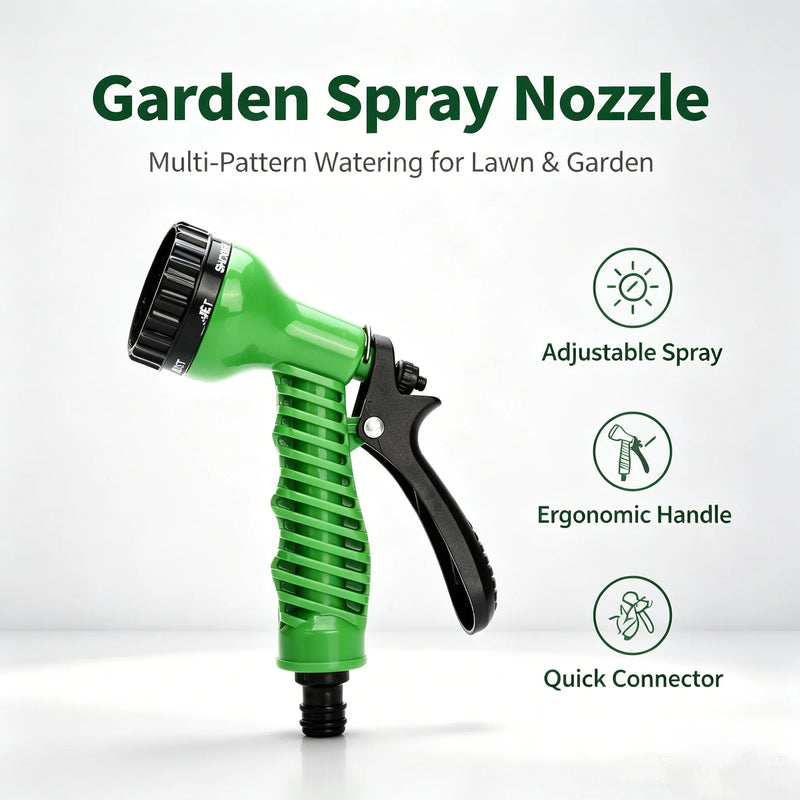 Multifunctional Plastic Garden Watering Spray Gun for Agricultural Irrigation Car Washing - Adjustable Nozzle Garden Tool