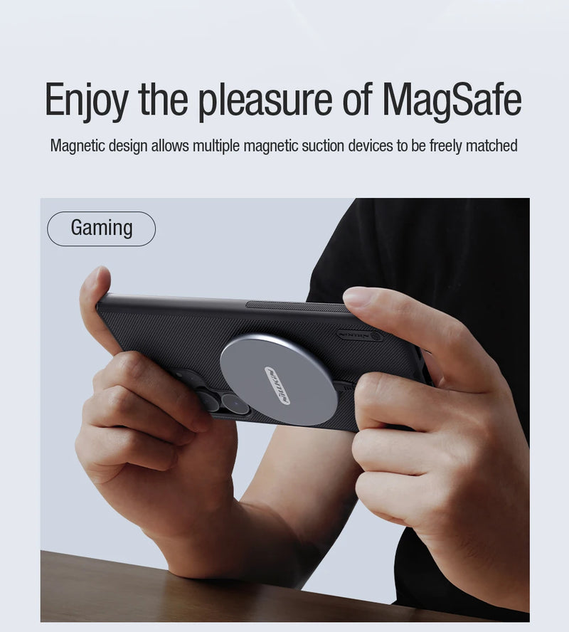 For Samsung Galaxy S24 Ultra MagSafe Case NILLKIN Frosted Shield Pro Magnetic Wireless Charging Cover For Samsung S24 / S24+