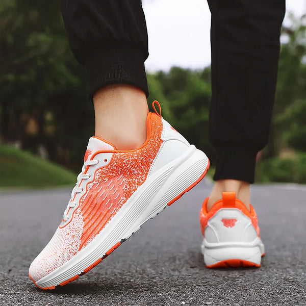 Men women casual sneakers four seasons fashion breathable soft-sole outdoor speed running shoes couple light racing sports shoes