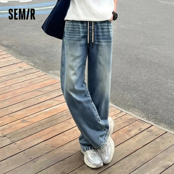 ខោបុរស Semir Denim បែបអាមេរិកាំងបុរាណ រលុង ជើងត្រង់ ទាន់សម័យ ផាសុកភាពក្នុងការធ្វើដំណើរ រដូវក្តៅ ឆ្នាំ២០២៦ ស្ទីលធម្មតា អាវធំ