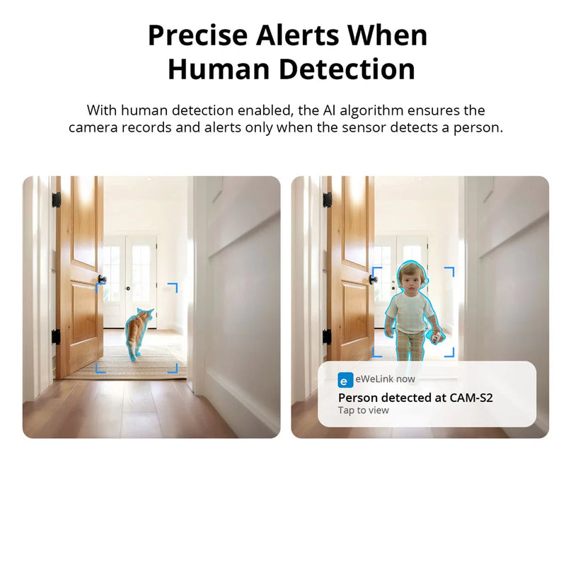 SONOFF CAM-S2 1080P HD WiFi Camera Home Security Motion Detection Alert Real-time Interactive Two-way Audio Support Alexa Google