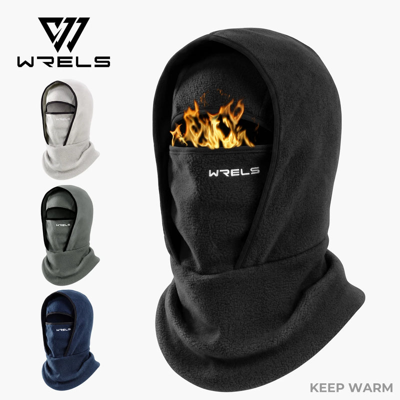 WRELS Balaclava Ski Mask Thermal Anti Cold Cycling Full Face Mask Thick Warm Motorcycle Helmet Liner Men Women Outdoor Sport Cap
