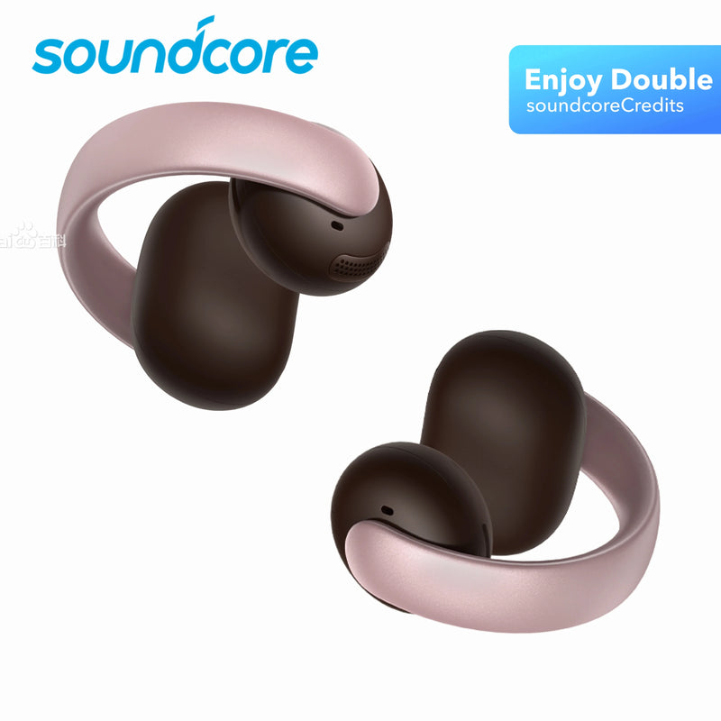 Anker Soundcore កាសស្តាប់ត្រចៀក AeroClip ដើម កាសស្តាប់ត្រចៀកប៊្លូធូសឥតខ្សែ រចនាបែបស្ព័រ ទន់ ងាយស្រួលពាក់
