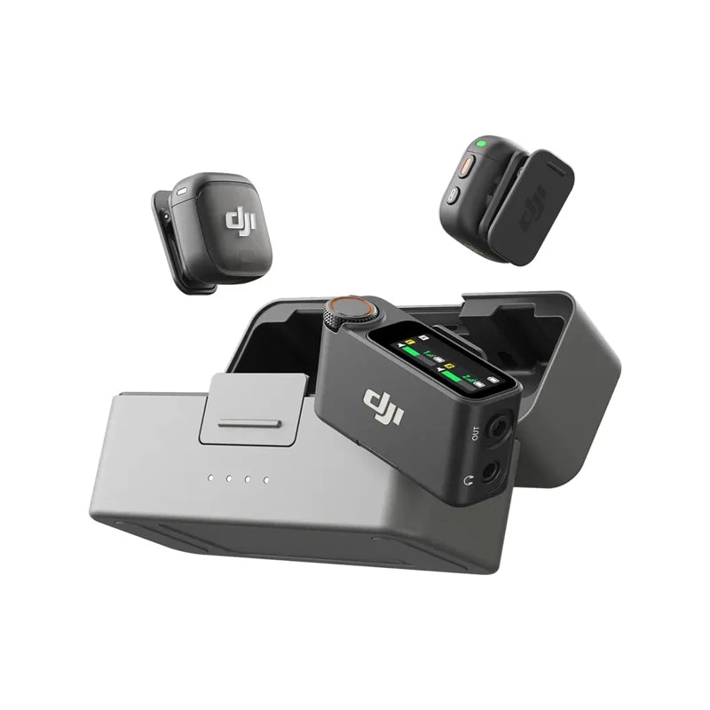 DJI Mic 3 Advanced Mini Wireless Microphone 4TX+8RX Capability Dual Band Anti-Interference, Lossless Audio Transmission