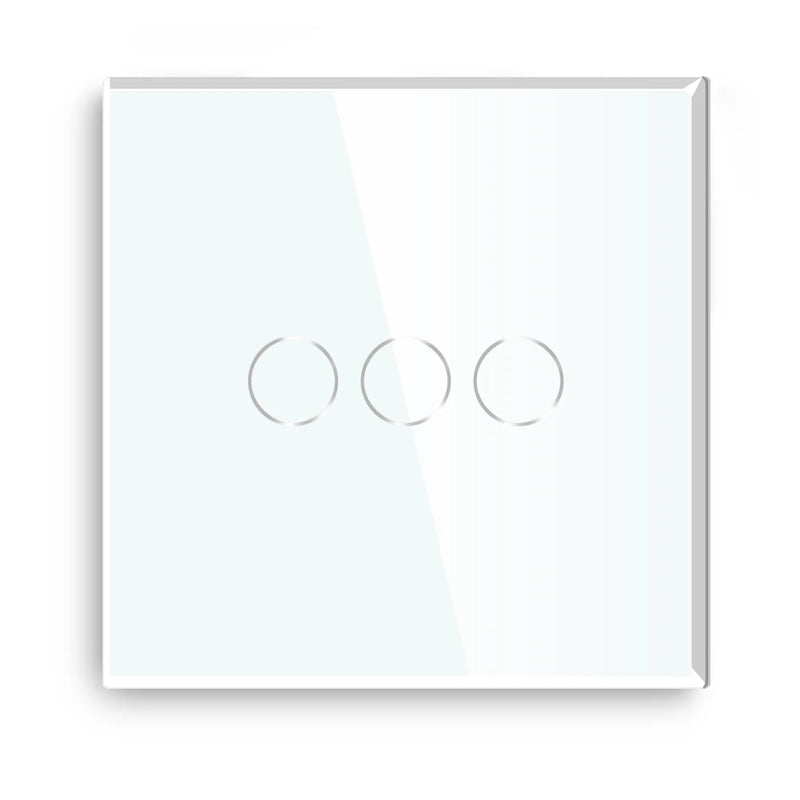 BSEED Touch Light Switch 1/2/3Gang 1Way EU Socket With Cover Glass Panel 300W Power Led Switches Waterproof USB Type-C Socket