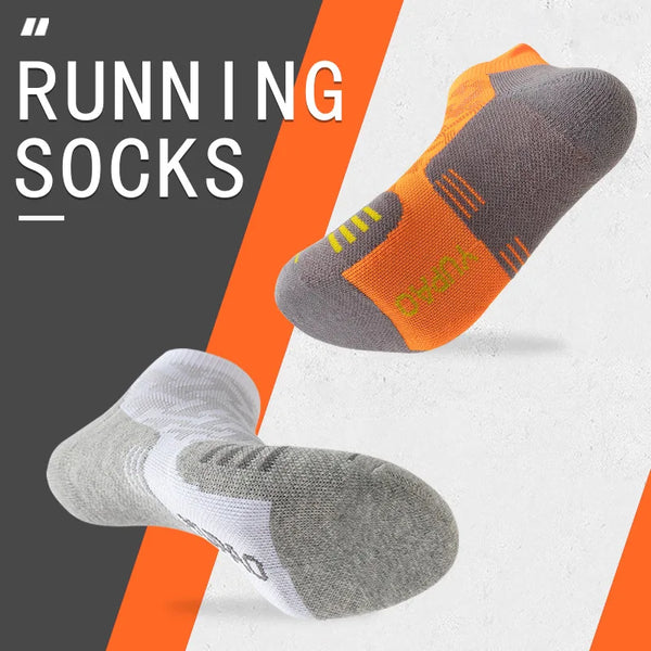 WRELS 1/2/3Pairs Athletic Running Cushioned Ankle Socks Cushioned Moisture Arch Support Compression Sock for Men and Women
