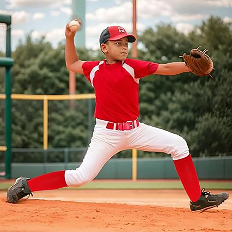 WRELS 1/2/3 Pairs Baseball Socks Moisture Wicking Athletic Socks Knee High Youth Adult Arch Support Softball Compression Socks
