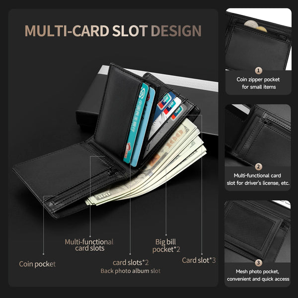 Tigernu Wallets For Man	Soft PU Card Wallet RFID Coin Purse Light Card Holder As Gifts Men's Wallets Waterproof Card Bags Mini