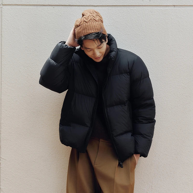 Semir Gray Duck Down Jacket Lightweight Warm Slim Men 2025 Winter Casual Fashion Puffer Coat Short Style Outerwear