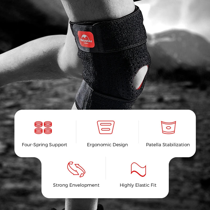 Naturehike 1PCS Knee Support Men Women Knee Injury Recovery Support Patella Stabilizer Support for Hiking Running Climbing
