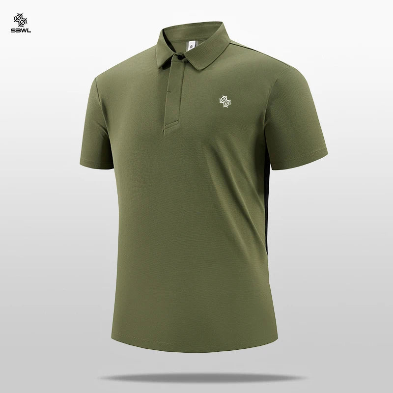 SBWL Men's Fashion 7 Color Business Leisure High Quality POLO Shirt Outdoor Golf Equestrian Sports Short Sleeve POLO T-Shirt Top
