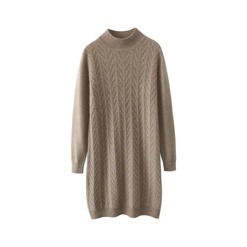 Ropa Mujer Turtleneck Warm Short Mini Dress Spring Autumn Knitwear Tops Female Turtleneck Winter Women‘s Sweater Pulls Jumper