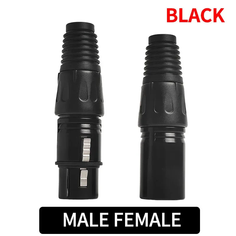 4/10/20pcs 3-Pin XLR Male to Female Adapter - Balanced Audio Plug for Microphone Mixer Speaker