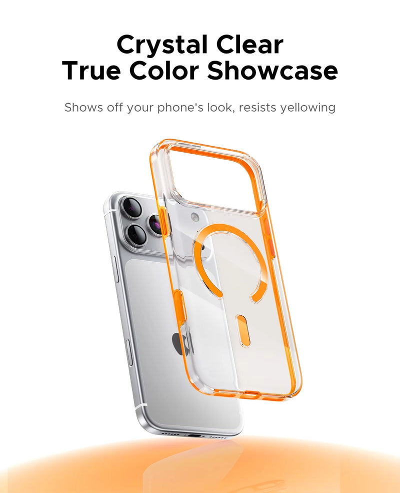 ORICO Magnetic Phone Case for iPhone 17 Clear Proof Slim Rugged Shockproof Protective