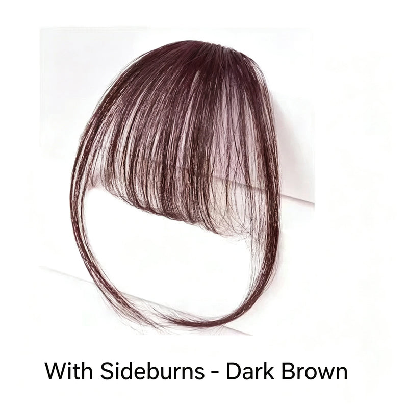 Clip-in Synthetic Fringe Hairpiece for Women Light Thin Invisible Seamless Natural Looking Fake Bangs Hair Extens Air Bangs