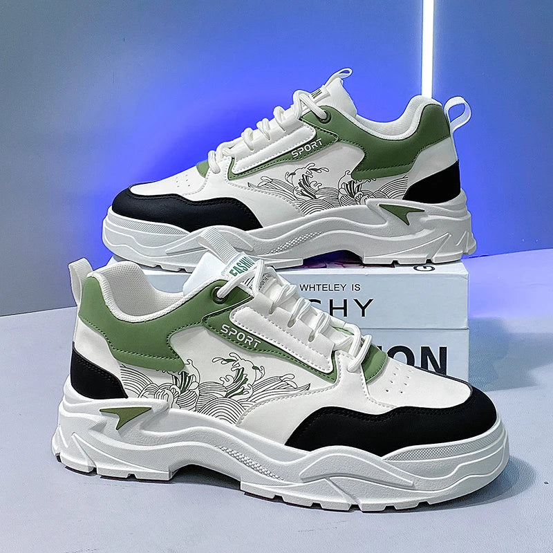 Men's high-quality thick-sole casual shoes Four Seasons Soft-sole Comfort Outdoor Walking Board Shoes Youth Fashion Flat Shoes
