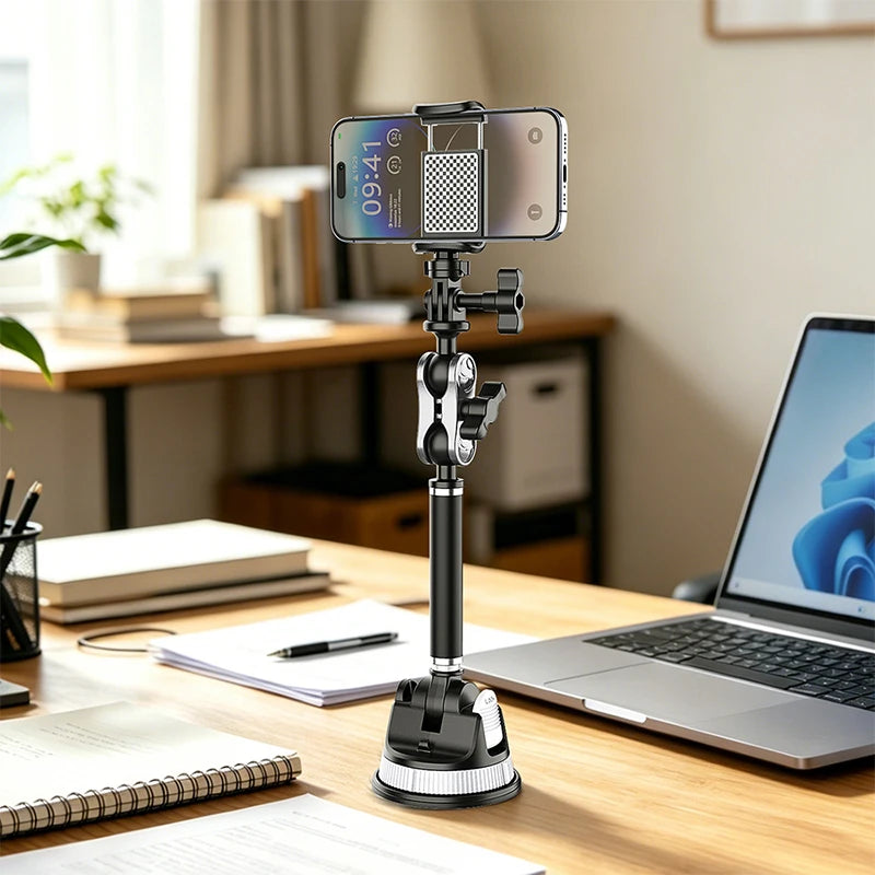 SEAMETAL Suction Cup Car Phone Shooting Stand Magic Arm Car Dashboard Windshield Phone Mount GPS Holder for Car Accessories