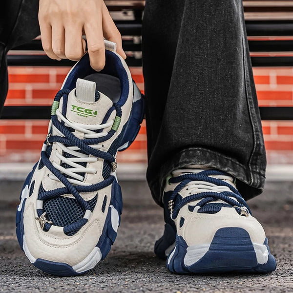 Chunky sneakers Men's breathable casual shoes four seasons new lightweight soft-sole comfort outdoor speed sports running shoes