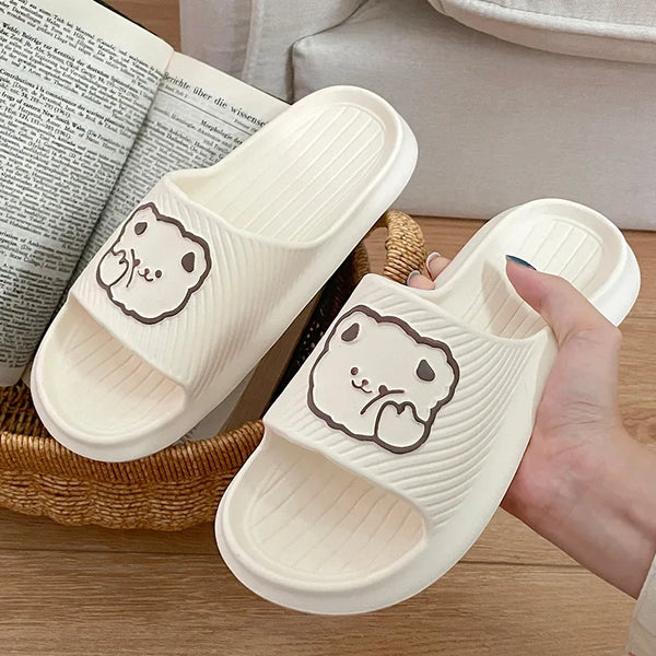 Couples Soft Sole Indoor Slippers Men and Women Summer new Comfortable Anti slip Waterproof Beach Sandals Home Bathroom Slippers
