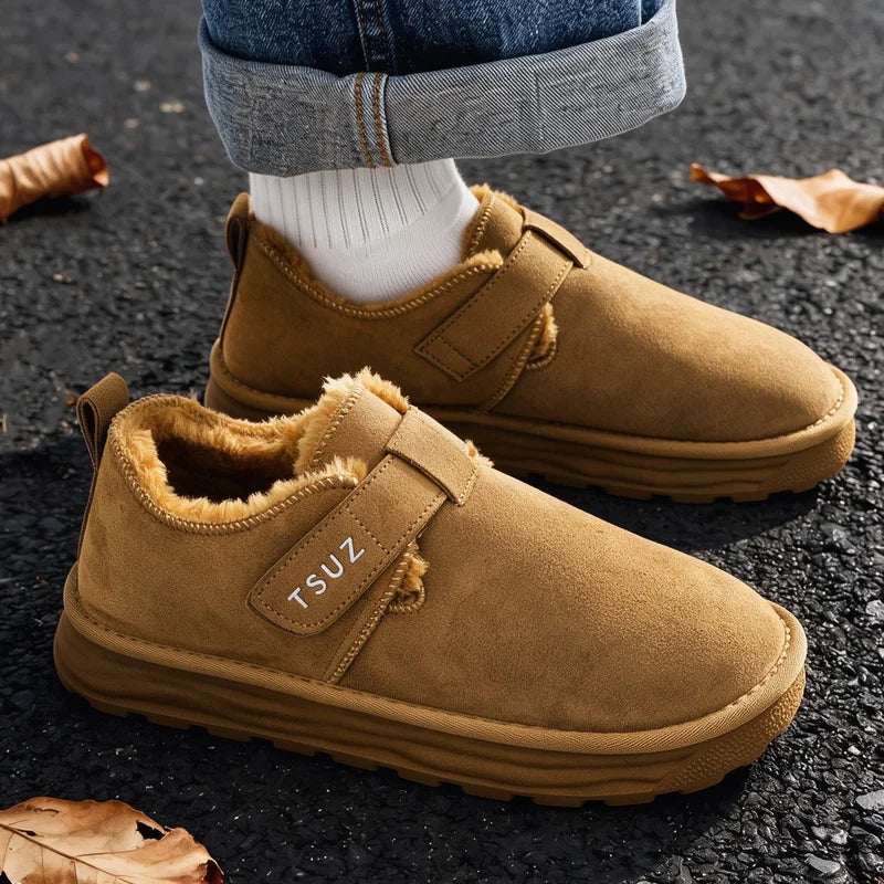 Men's high-quality snow casual cotton shoes winter warm plush fashion youth Joker outdoor walking light comfort cotton slippers
