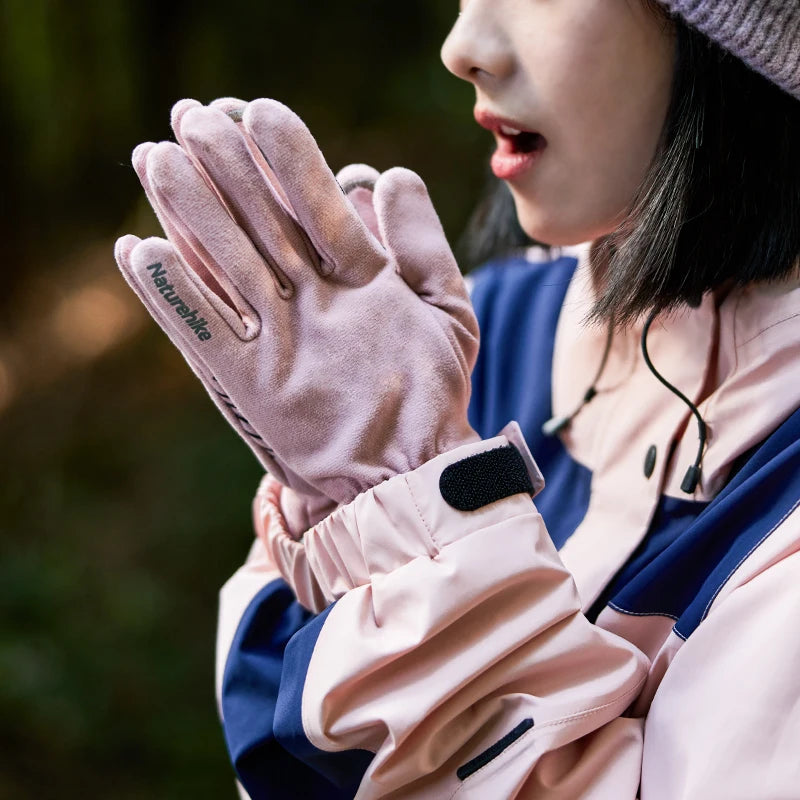 Naturehike Glove Heating Dralon Touch Screen Non-slip Sports Gloves Outdoor Running Cycling Mountaineering Wear-resistant Gloves