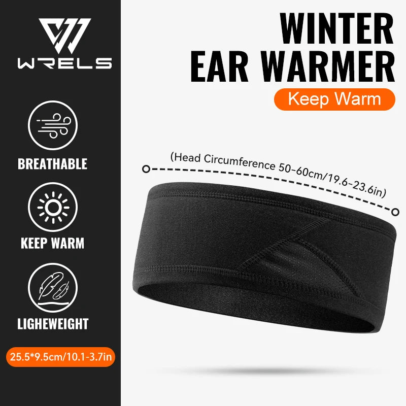 WRELS Fleece Earmuffs Running Headband Winter Ear Covers Moisture Wicking Ski Sport Headband Windproof Ear Warmers Headband