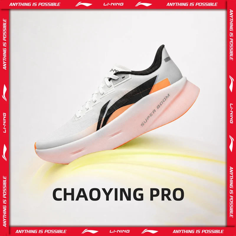 ស្បែកជើងរត់បុរស Li-Ning CHAOYING PRO Cushion BOOM FIBER ស្រាល ស្រួលដកដង្ហើម ស្បែកជើងកីឡាប្រចាំថ្ងៃ LiNing ARBW003
