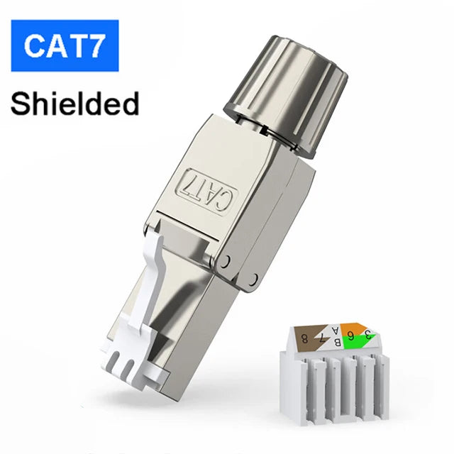 ZoeRax 1PCS Tool Free RJ45 Connector for UTP CAT6A/CAT6/CAT5E, No Crimper Internet RJ 45 for 23awg-26awg, Toolless LAN Cord Ends CAT7 STP CHINA