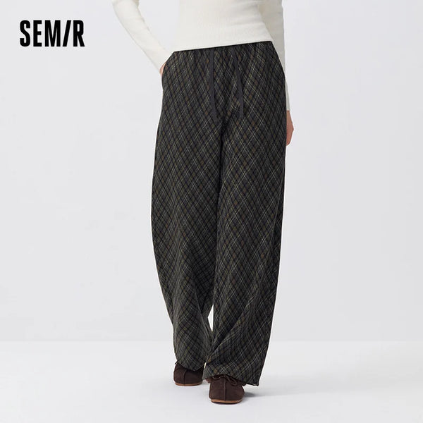 ខោ Semir សម្រាប់នារី ខោធម្មតា រាងស្លេក រលុង ជើងធំ រចនាបថទំនើប ឆ្នាំ២០២៦ រដូវរងាថ្មី ស្លៀកប្រចាំថ្ងៃ រចនាបថធម្មតាសម្រាប់ទីក្រុង ស្លៀកពាក់ប្រចាំថ្ងៃ