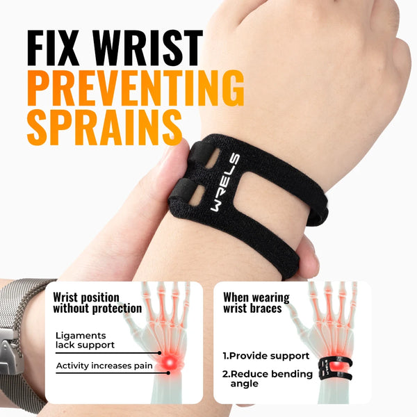 WRELS Compression Wrist Brace Breathable Sports Wristband Adjustable Prevent Sprain Gym Fitness Support Strap Wrist Protector
