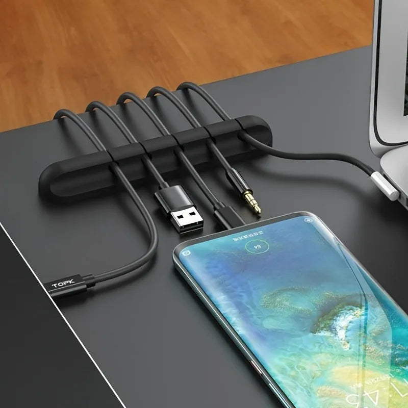 1pc Multi-Groove Cable Organizer for Easy Organization of Wires,Suitable for Desks, Homes, Offices,Bedside Table Cable Holder