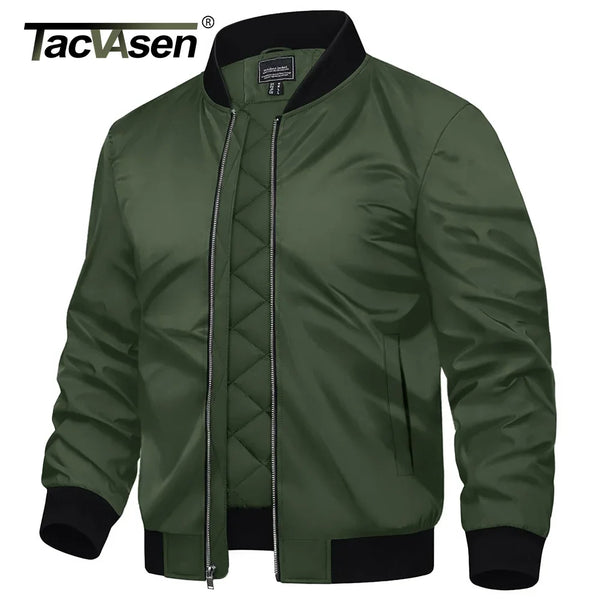 TACVASEN Winter Bike Jackets Mens Padding Thick Warm Pilot Jacket Outdoor Windproof Waterproof Hiking Jacket Windbreaker