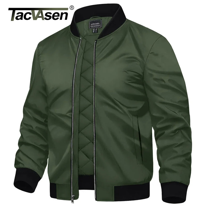 TACVASEN Winter Bike Jackets Mens Padding Thick Warm Pilot Jacket Outdoor Windproof Waterproof Hiking Jacket Windbreaker