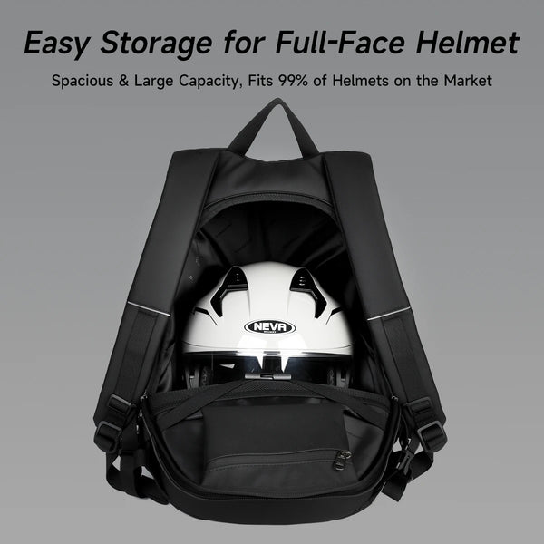 Tigernu 15.6 inch Waterproof Motorcycle Backpack With Reflective Strip Fit For Full Face Helmet For Outdoor Riding
