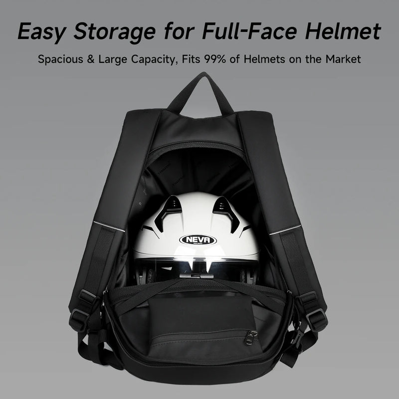 Tigernu 15.6 inch Waterproof Motorcycle Backpack With Reflective Strip Fit For Full Face Helmet For Outdoor Riding