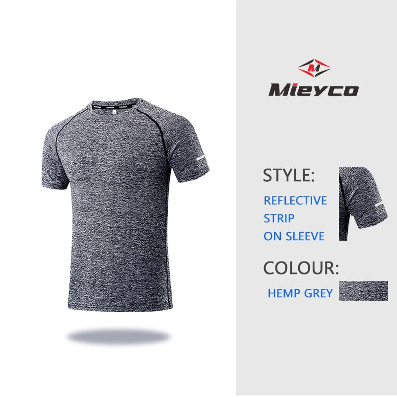 2026 Men's Short Sleeve Compression Shirt Quick Dry O-Neck Thin Rash Guard Workout Gym Running Base Layer Athletic Undershirt