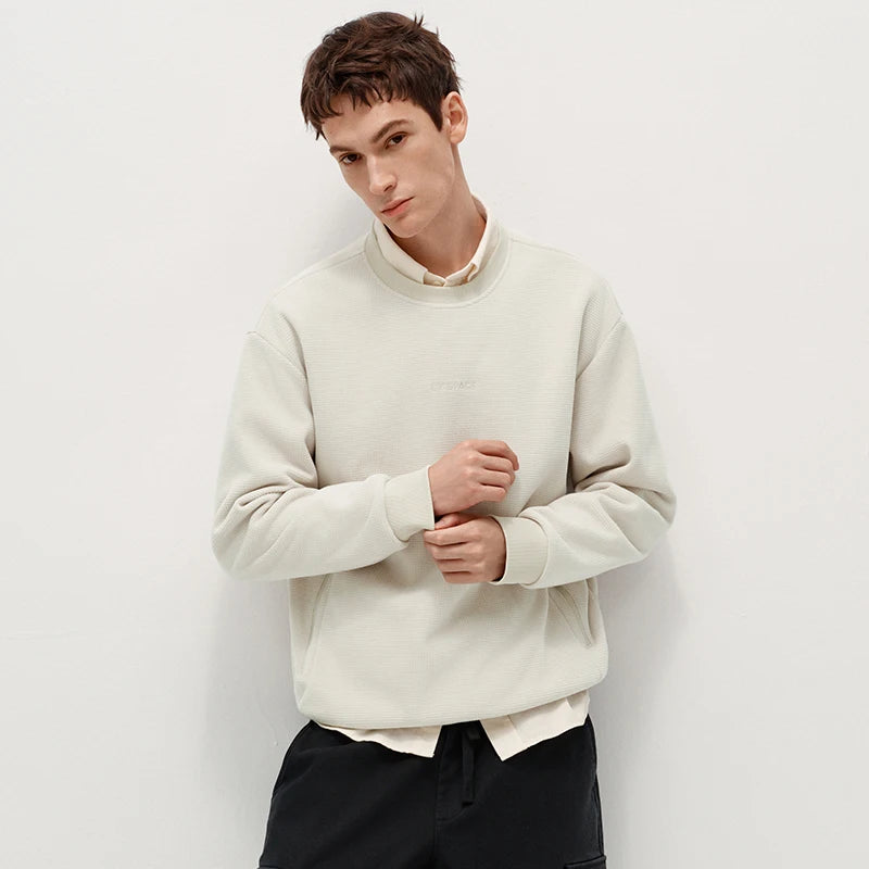 Semir Men Sweatshirt Warm Insulation 2026 Winter Everyday Wear Soft Comfort Casual Style Clean Silhouette Daily Wardrobe