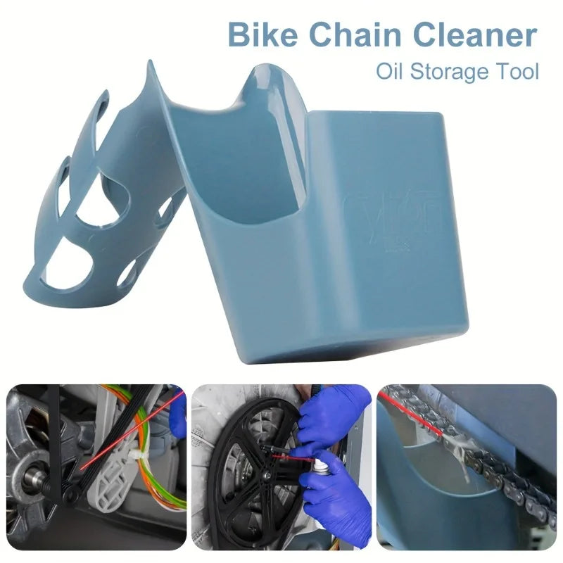 1pc Motorcycle And Bicycle Oil Stain Storage Tool Box, Chain Cleaning Agent, Chain Oil Anti Splash Tool, Maintenance tools