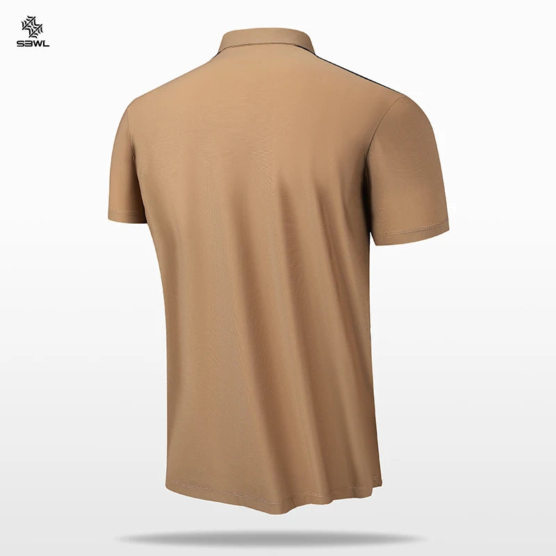 SBWL 2026 New High Quality Golf Sports POLO Shirt Fashion Office Casual POLO Short Sleeve T-Shirt Sports Base Shirt Tops