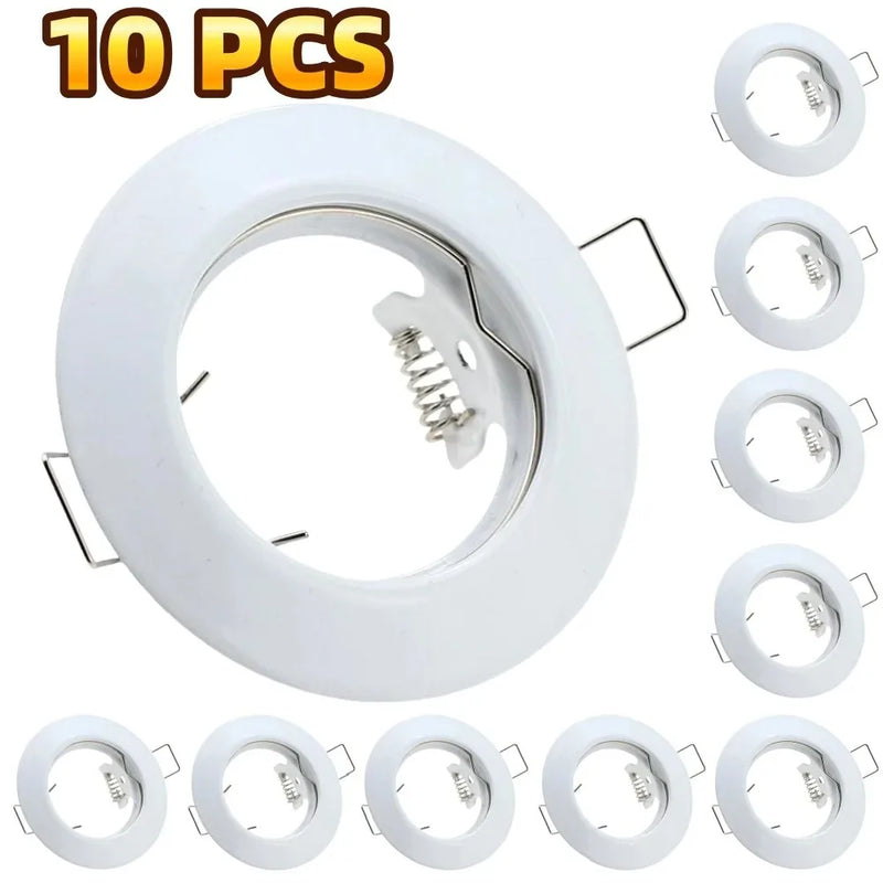 JOYINLED 1/10PCS Recessed Spotlight Frame GU10 MR16 Ceiling Light Trim Round Metal Downlight Housing Lamp Fitting Kit