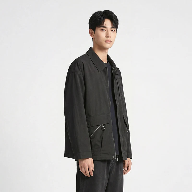 Semir Men Jacket Lightweight Loose Lapel Workwear Multi Pocket Outdoor 2026 Autumn Casual Sport Style Outerwear Daily Wear