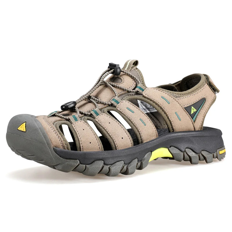 HUMTTO New Summer Hiking Shoes for Men Breathable Mens Sandals Outdoor Water Beach Sandals Camping Fishing Climbing Sneakers Man
