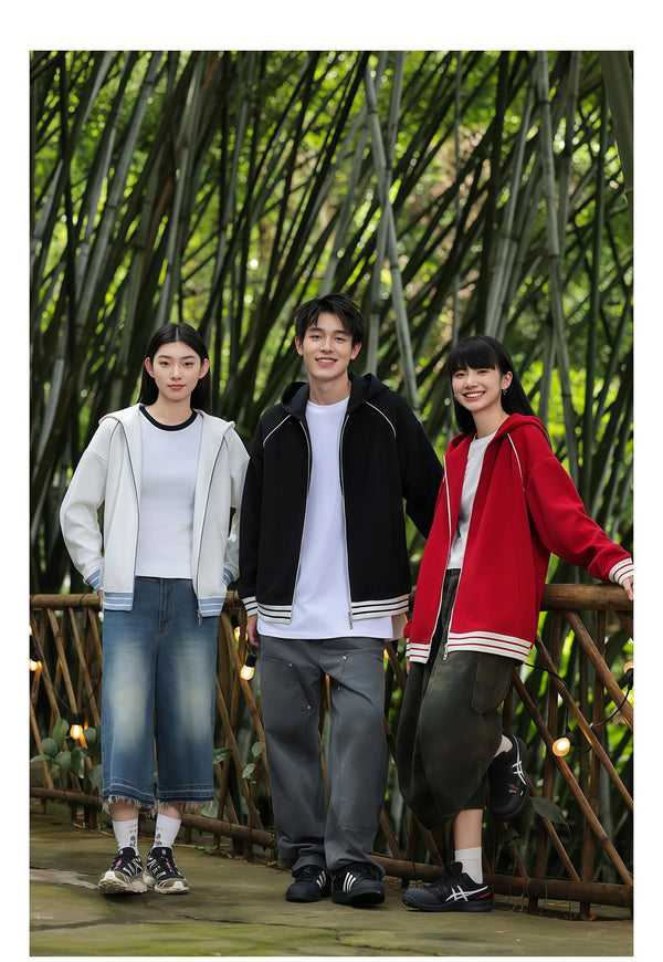 Causal Loose Hooded Sweatshirt: Comfortable and Versatile Inner Layer for Autumn and Winter Fashion, Daily Couple Style Jacket