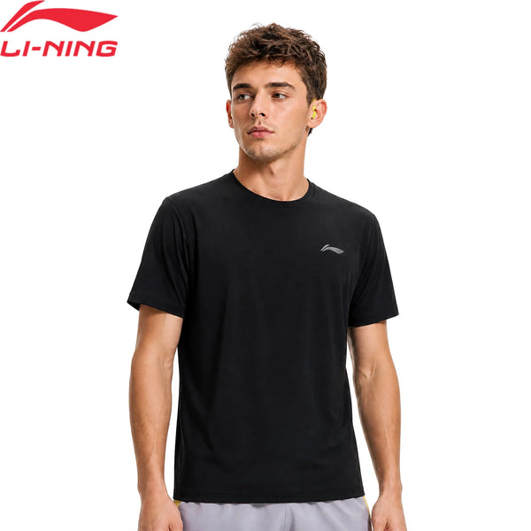 អាវយឺតរត់បុរស Li-Ning LN AIR DRY កមូល មានខ្យល់ចេញចូលបានល្អ មានផាសុកភាព និងឆ្លុះបញ្ចាំងពន្លឺ អាវយឺត LiNing Sport ទំហំធម្មតា ATSW505